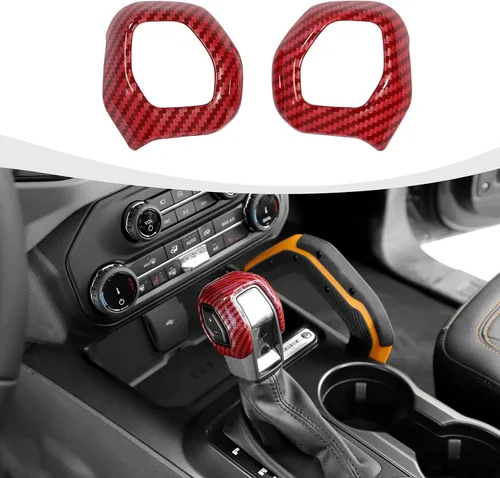 Vista 13 de RAZPOY Cubierta de la perilla de la palanca de cambios compatible con accesorios interiores Ford Bronco 2021-2025, color azul