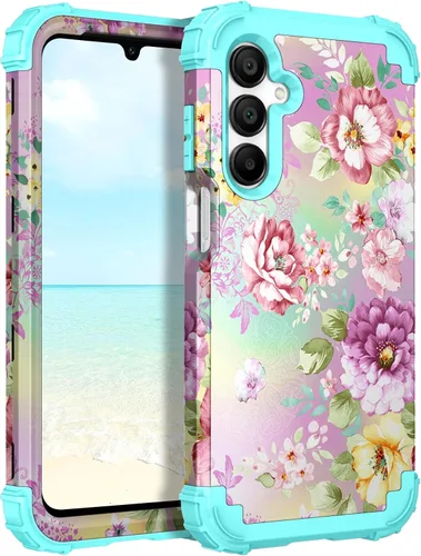 Vista 133 de Hocase Funda para Galaxy A37 5G, protección resistente a prueba de golpes, parachoques de goma de silicona suave+funda protectora híbrida