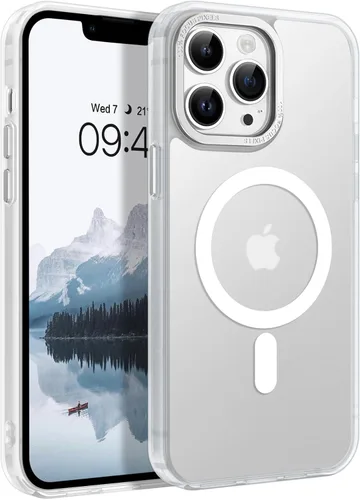 Vista 10 de BENTOBEN Funda magnética para iPhone 13 Pro Max, [Compatible con MagSafe] translúcida mate esmerilada, antihuellas, delgada, a prueba de golpes