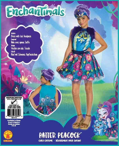 Vista 4 de Rubie's Enchantimals - Disfraz infantil de pavo real, talla M, Golpeteo
