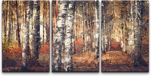 Vista 104 de wall26 Lienzo enmarcado para pared, juego de arte de acuarela pastel, paisaje rural, ilustraciones con formas abstractas, arte moderno, decorativo