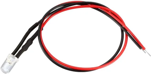Vista 3 de uxcell 4pcs 0.197 in pre cableado LED, azul DC9-12V lente transparente, diodos emisores de luz