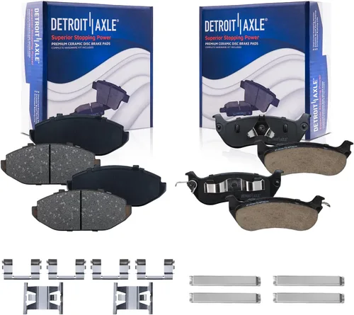 Vista 52 de Detroit Axle - Pastillas de Freno Traseras de Cerámica Izquierda Reemplazo de Pinza para Silverado Sierra Suburban 1500 Tahoe Yukon Escalade ESV EXT