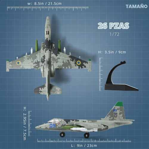 Vista 2 de SEBUNAS 1:72 Escala SU-25 Frogfoot Kit de modelo de montaje rápido de 05.SU-25