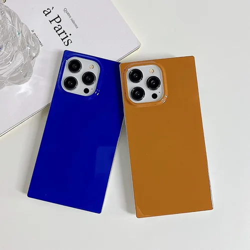 Vista 6 de Compatible con Neon Phone Rectangle iPhone 14 Funda para mujer, diseño de lujo de fluorescencia brillante, flexible, suave, delgada, de gel de goma