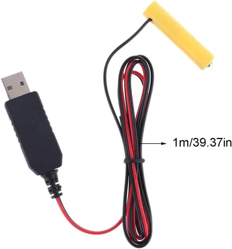 Vista 7 de LR03 AAA Eliminador de Batería 1M Cable de alimentación USB Reemplazar 1 a 4pcs AAA Batería (1.5V)