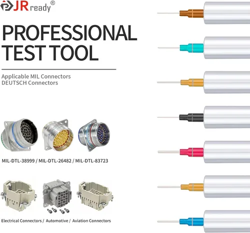 Vista 9 de JRready ST5239-HT250 Kit de herramientas de inspección de conector, herramientas de dinamómetro de retención de contacto portátil y herramientas