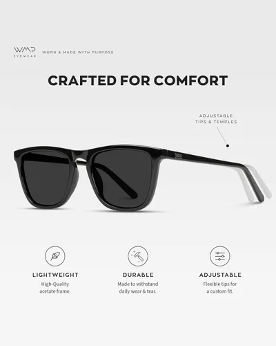 Vista 7 de WearMe Pro - Gafas de sol modernas cuadradas con lentes polarizadas para hombre