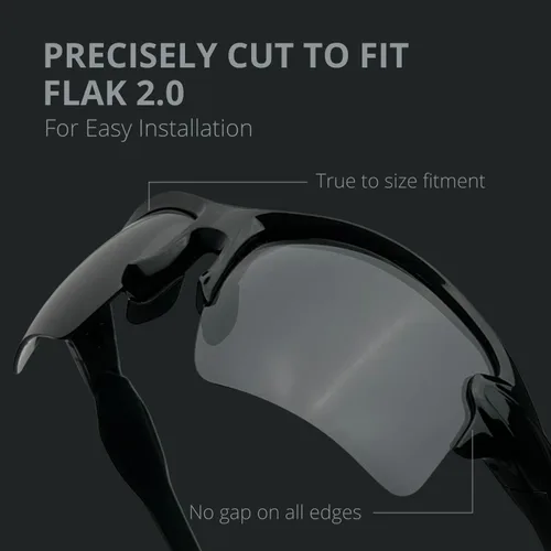 Vista 3 de Dynamix Lentes de repuesto polarizados para Oakley Flak 2.0 XL, fáciles de instalar, se ajustan perfectamente