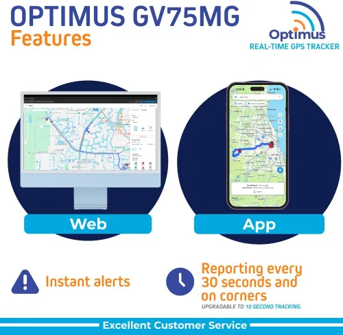 Vista 4 de Optimus GV75MG impermeable con cable GPS Tracker para vehículos y activos