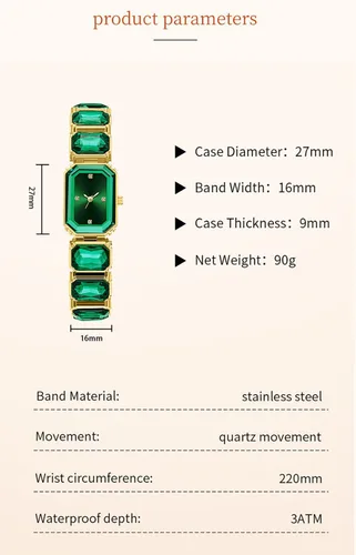 Vista 4 de BESTKANG Reloj de pulsera de cristal de lujo para mujer, reloj impermeable de moda