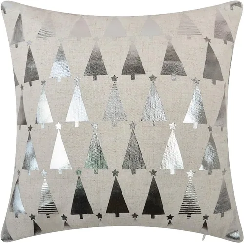 Vista 8 de JWH Fundas de almohada decorativas de árboles de Navidad, con estampado dorado, funda de almohada decorativa de estrellas, funda de almohada