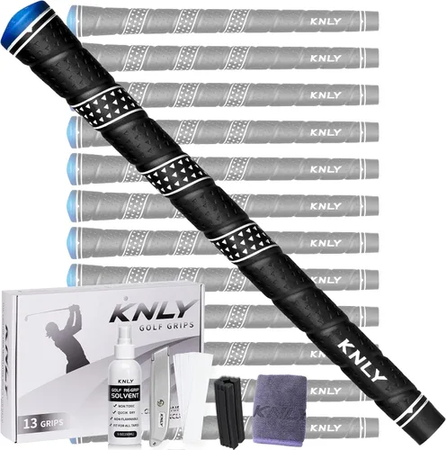 Vista 10 de KNLY Juego de 13 agarres de golf envolventes con tecnología de control de textura cóncava triangular, agarre de goma para todo tipo de clima