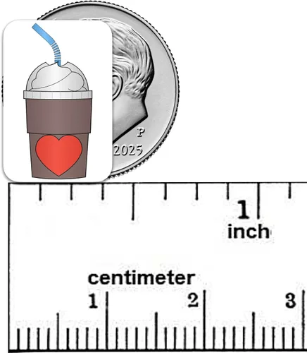 Vista 5 de Frappucino - Adhesivo para planificador de frappe, 54 divertidas calcomanías de vinilo L (1/2 pulgada), diseño Frappucino Date Me Time Self Care I