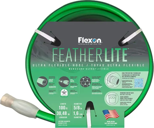 Vista 8 de Flexon Featherlite - Manguera de jardín ultra flexible segura para agua potable de 5/8 pulgadas x 25 pies, resistente, resistente a las torceduras