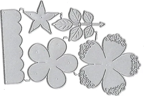 Vista 2 de DDeehs Troqueles para álbumes de recortes, troqueles de corte de hojas de flores de Feliz Navidad, plantillas para álbumes de recortes, troqueles