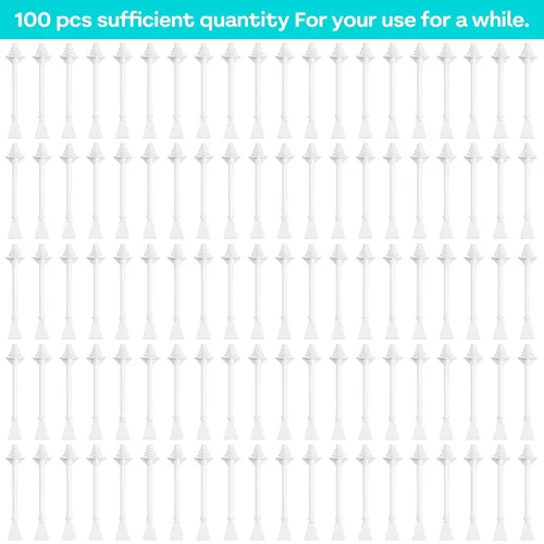 Vista 8 de Varillas de depilación nasal, 100 piezas, aplicadores de limpieza nasal