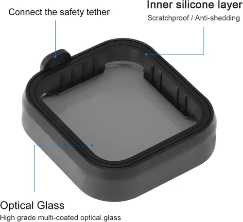 Vista 3 de SOONSUN Paquete de 4 filtros de lente CPL ND8 ND16 ND32 para GoPro Hero 5 6 7 negro, densidad neutra y polarización circular, kit de filtro de lente