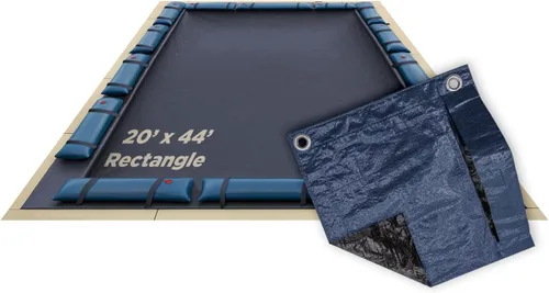 Vista 78 de Buffalo Blizzard Supreme Plus - Cubierta rectangular para piscina de invierno de 12 pies x 20 pies, color tostado/plateado, resistente para piscinas