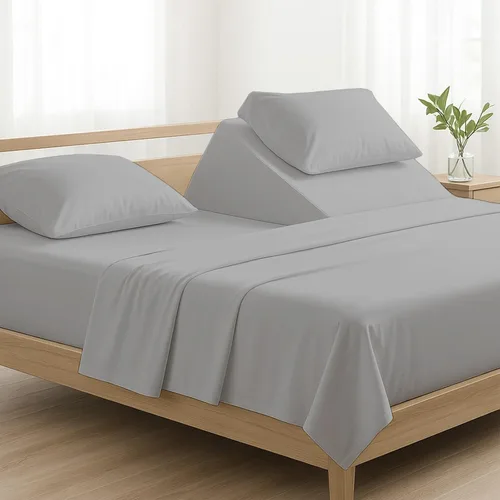 Vista 10 de 4 piezas de lujo Split Top Queen 100% algodón egipcio de 800 hilos (ajustable, parte superior flexible tamaño queen) sábanas divididas de 28