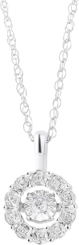 Vista 17 de MAX + STONE Collar con colgante de diamantes bailarines para mujer Colgante de plata de ley con cadena de 18 pulgadas Joyería con diamantes