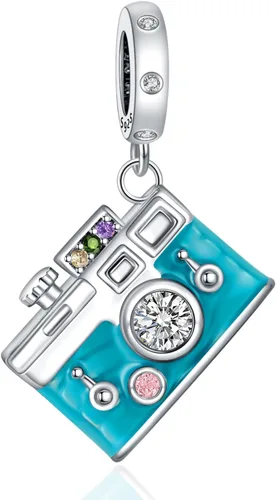 Vista 77 de Dijes de plata de ley 925 de dibujos animados de pato, ratón, oso, elefante, dragón chino, cuentas colgantes para pulseras y collares, joyería
