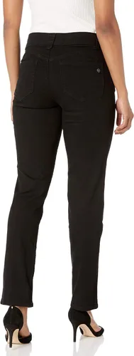 Vista 2 de Democracy Pantalones de mezclilla de pierna recta Petite Ab Solution para mujer