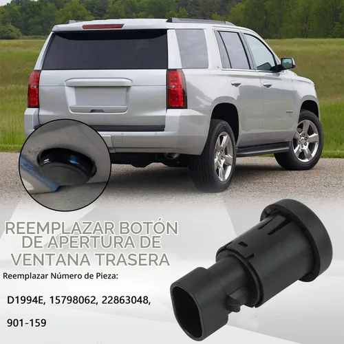Vista 5 de Botón de interruptor de liberación de cristal de ventana trasera compatible con Chevy Tahoe Suburban Cadillac Escalade GMC Yukon 2007-2014