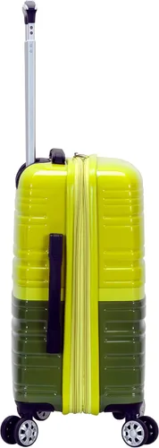 Vista 3 de Rockland Santa Fe - Equipaje con carcasa rígida y ruedas giratorias, Dos tonos de verde