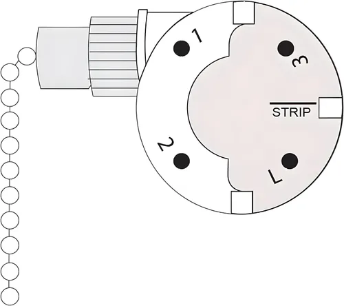 Vista 4 de Zing Ear ZE-268S6 Interruptor 3 velocidades, cadena control para halar, ventilador de techo con interruptor de control de velocidad de repuesto