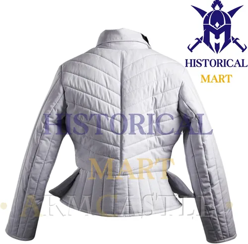 Vista 2 de Aromer Gambeson - Disfraz medieval acolchado para el teatro medieval LARP, nuevo disfraz de teatro