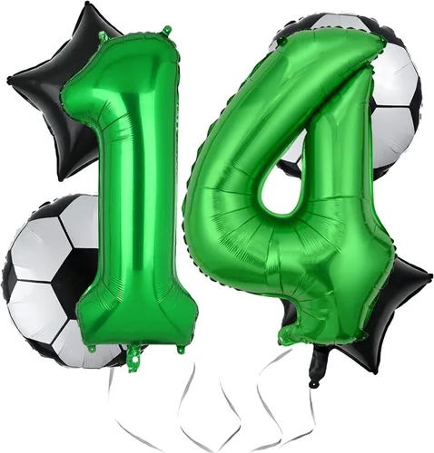 Vista 7 de Globos de fútbol para 2º cumpleaños, suministros para fiesta de cumpleaños de fútbol, Copa del Mundo, Deportes de fútbol, decoraciones de fiesta