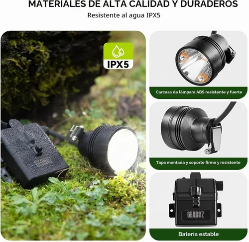 Vista 2 de GearOZ Coon - Faro de caza para hog depredadores, lámpara de cabeza