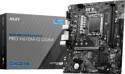 Vista 8 de MSI PRO H610M-G Placa base WiFi, Micro-ATX. Soporta procesadores Intel Core de 14ª, 13ª y 12ª generación, LGA 1700 - DDR5 Memory Boost 5600MHz/MAX
