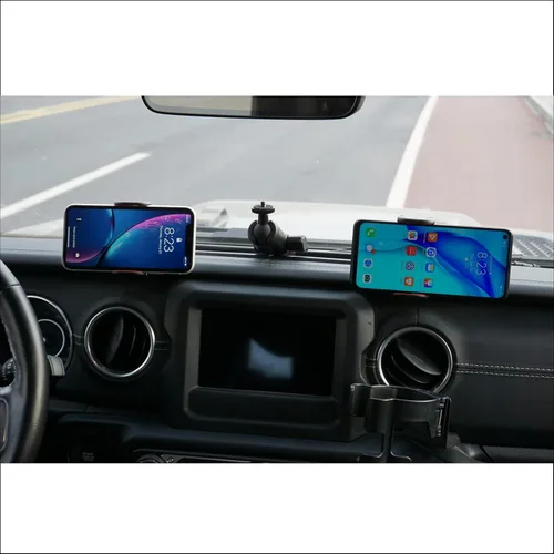 Vista 6 de Voswitch Paquete de soporte de teléfono JL201 para Jeep Wrangler JL JLU 2018 a 2023 y Gladiator 2020 a 2023