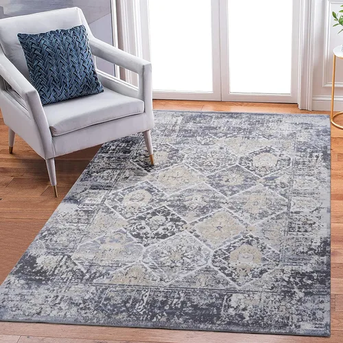 Vista 34 de NAAR PAYAS - Alfombra de área de 2 x 3 pies, diseño geométrico beige para sala de estar, dormitorio y comedor