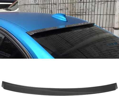 Vista 8 de SCITOO Alerón de techo de ventana trasera de fibra de carbono para BMW F30 F80 Serie 3 Sedan negro brillante alerón de techo de ventana trasera