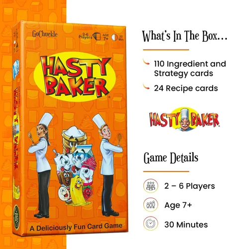 Vista 5 de Hasty Baker Family - Juego de cartas para coleccionar ingredientes y recetas completas, para familias, adultos, niños, a partir de 7 años, de 2 a 6