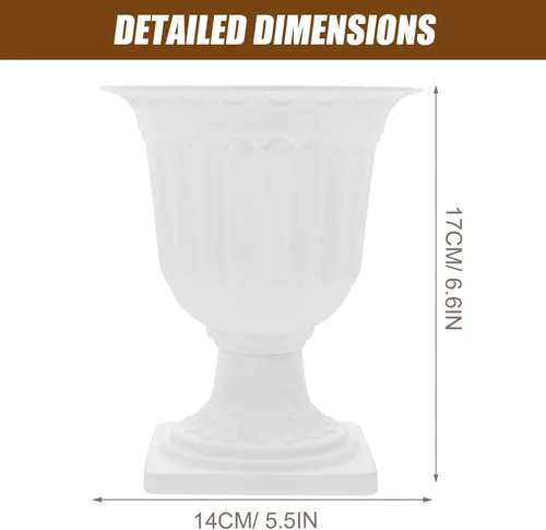 Vista 7 de Abaodam Maceta pequeña desmontable estilo romano de 6.69 x 5.51 x 5.51 pulgadas, maceta decorativa para interiores y exteriores, jardín, porche