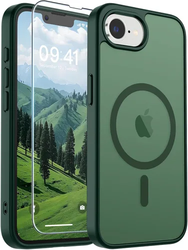 Vista 348 de SUPFINE Funda magnética para iPhone SE 2022 (3ª)/2020 (2ª), iPhone 8 (compatible con MagSafe) (protección contra caídas de grado militar), funda