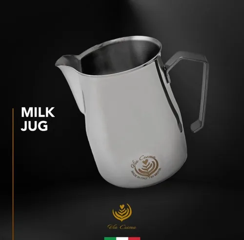 Vista 3 de VIA CREMA Stainless Steel Milk Frother Jug For Coffee Machine, Milk Frothing Pitcher