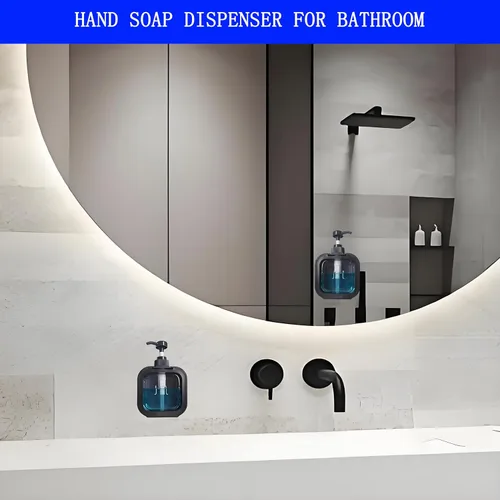 Vista 3 de Dispensador de jabón de manos para baño, dispensador de jabón de ducha montado en la pared, dispensador de platos para cocina, dispensador de champú