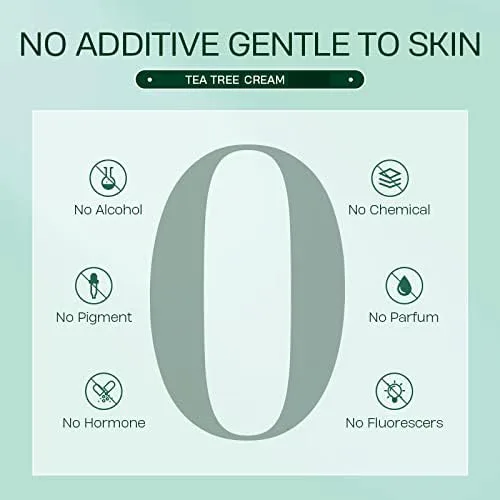 Vista 5 de AKARY Crema facial con aceite de árbol de té para piel grasa, hidratante facial extra calmante y nutritiva, no grasa, reparación suave para piel