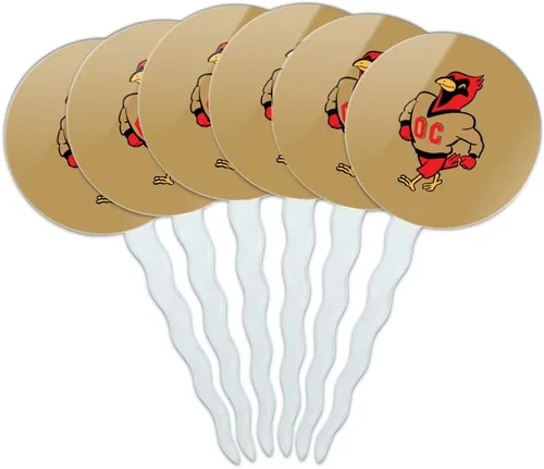 Vista 99 de Abilene Christian - Juego de 6 palillos para cupcakes con logotipo secundario