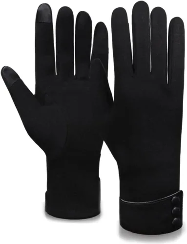 Vista 7 de Tomily - Guantes de forro polar para mujer con pantalla táctil