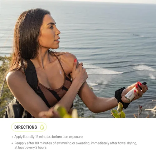 Vista 6 de Raw Elements Face + Body Serum SPF 50 Protector solar mineral totalmente natural, 2 onzas All-natural mineral sunscreen with broad-spectrum