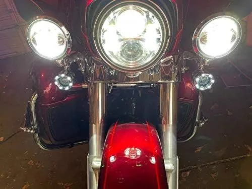 Vista 2 de Eagle Lights Kit de intermitentes LED de haz infinito de 2 pulgadas delanteras y traseras con cubiertas de anillo de luz LED de funcionamiento