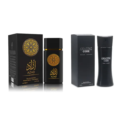 Vista 8 de Set de Perfume para Hombre AZAR, 2 x 100ml Eau de Parfum Fragancia Especiada y Amadeirada con Tabaco, Café y Vainilla Aroma Audaz y Sofisticado