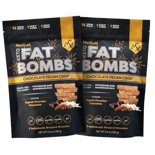 Vista 8 de MariGold Keto Fat Bombs - Limón y Coco, bajo en carbohidratos, rico en colágeno, ghee alimentado con pasto, mantequilla de cacao orgánica, sin