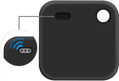 Vista 2 de SaharaCase - Funda de silicona para Tile Mate con clip de mosquetón [parachoques a prueba de golpes] agarre antideslizante, color negro
